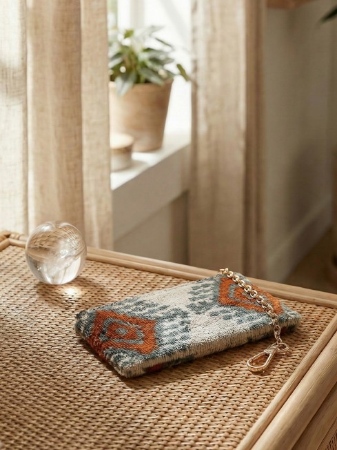 Шелковая (Бахмаль) ключница Grand (L) OCULI TERAE! (Глаза земли!) Key_OCULI TERAE!/L